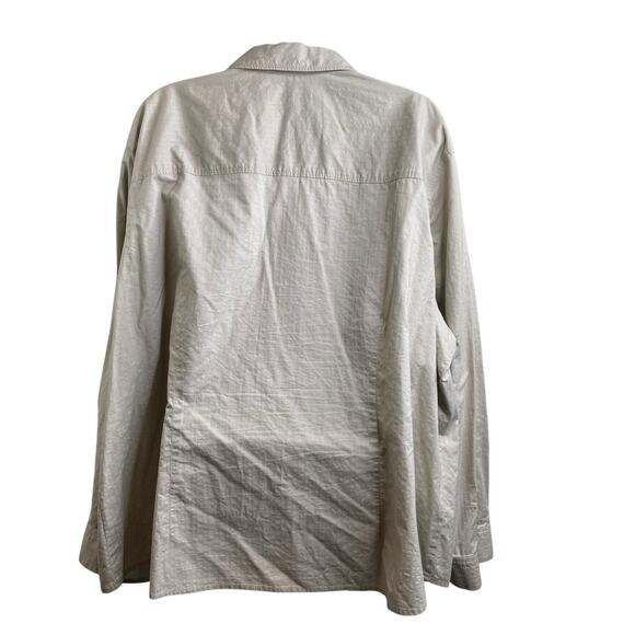 Sigrid Olsen Women's Beige 100% Cotton Button Up Shirt Size 3X Neutral Lagenlook - Picture 2 of 12